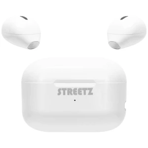 STREETZ TWS-114  In Ear Headset Bluetooth® stereo bijela  indikator napunjenosti baterije, slušalice s mikrofonom, kutija za punjenje, kontrola glasnoće, kontrola na dodir slika