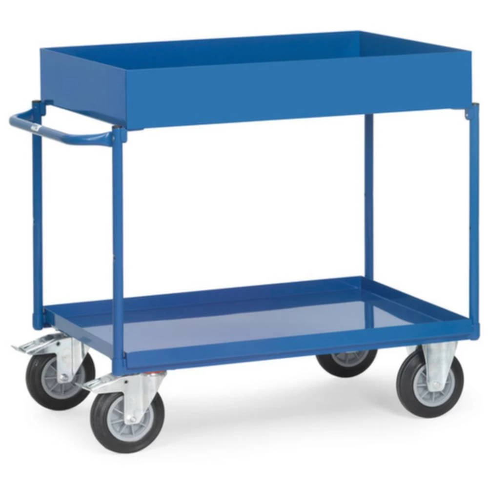 Fetra Hauptartikel 4842 kolica s policama čelik obložen s prahom Opterećenje (maks.): 400 kg briljantno-plava (RAL 5007) slika