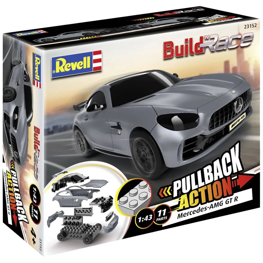 Revell 23152 Build 'n Race Mercedes-AMG GT R, grau model automobila za sastavljanje 1:43 slika