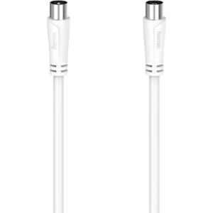 Hama antene, SAT priključni kabel [1x kaoksialni utikač - 1x kaoksialni ženski konektor] 0.75 m   bijela slika