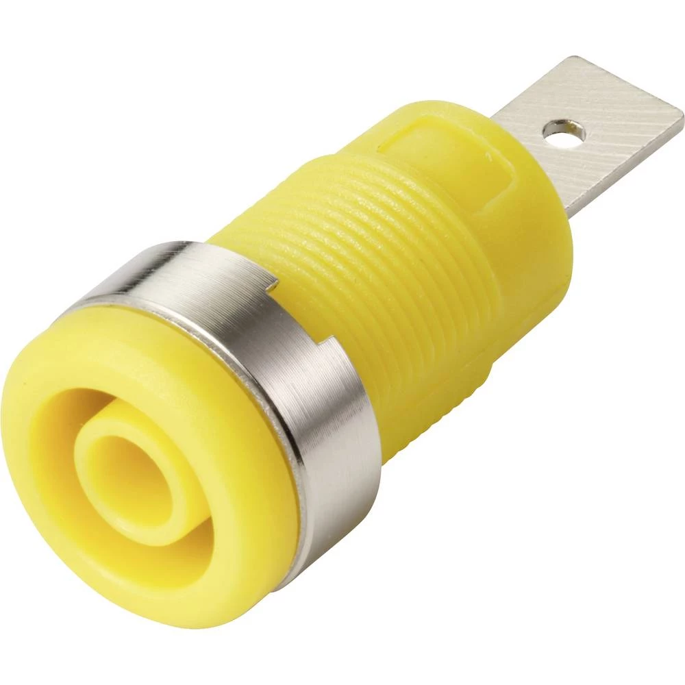 TRU COMPONENTS MP-32 gelb sigurnosna ugrađena utičnica žženski konektor, ravni Zatik-Ø: 4 mm žuta 1 kom. Bulk slika