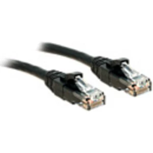 LINDY 48081 RJ45 mrežni kabel, Patch kabel CAT 6 U/UTP 7.50 m crna 1 St. slika