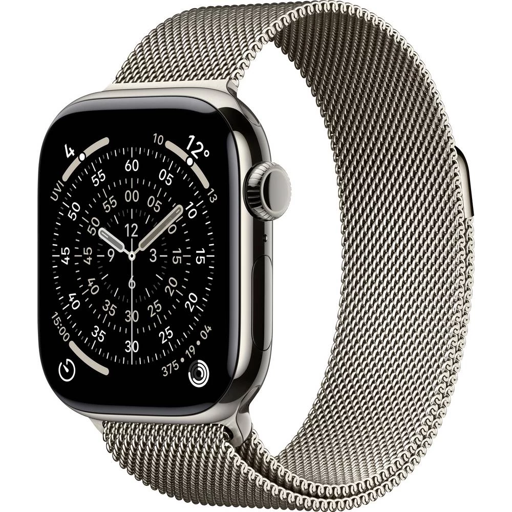 Apple Watch Series 11 GPS + Cellular 42 mm kućište od titana Milanese Loop prirodna m/l slika