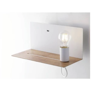 ECO-Light FLASH I-FLASH-AP BCO zidna svjetiljka E27  40 W  bijela, drvo slika