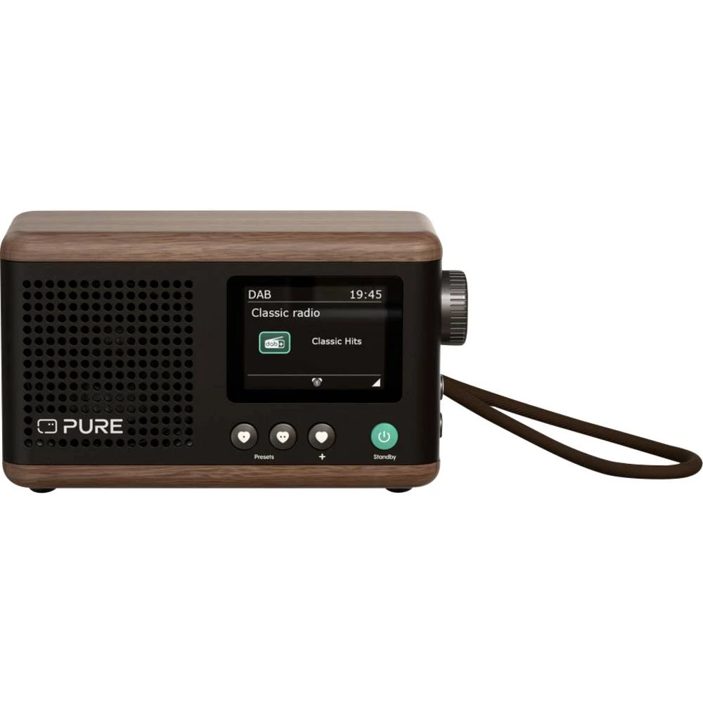 Pure Classic Mini Coffee Black/Walnt EU/UK/AU desktop radio DAB+ (1012), FM crna, orah slika