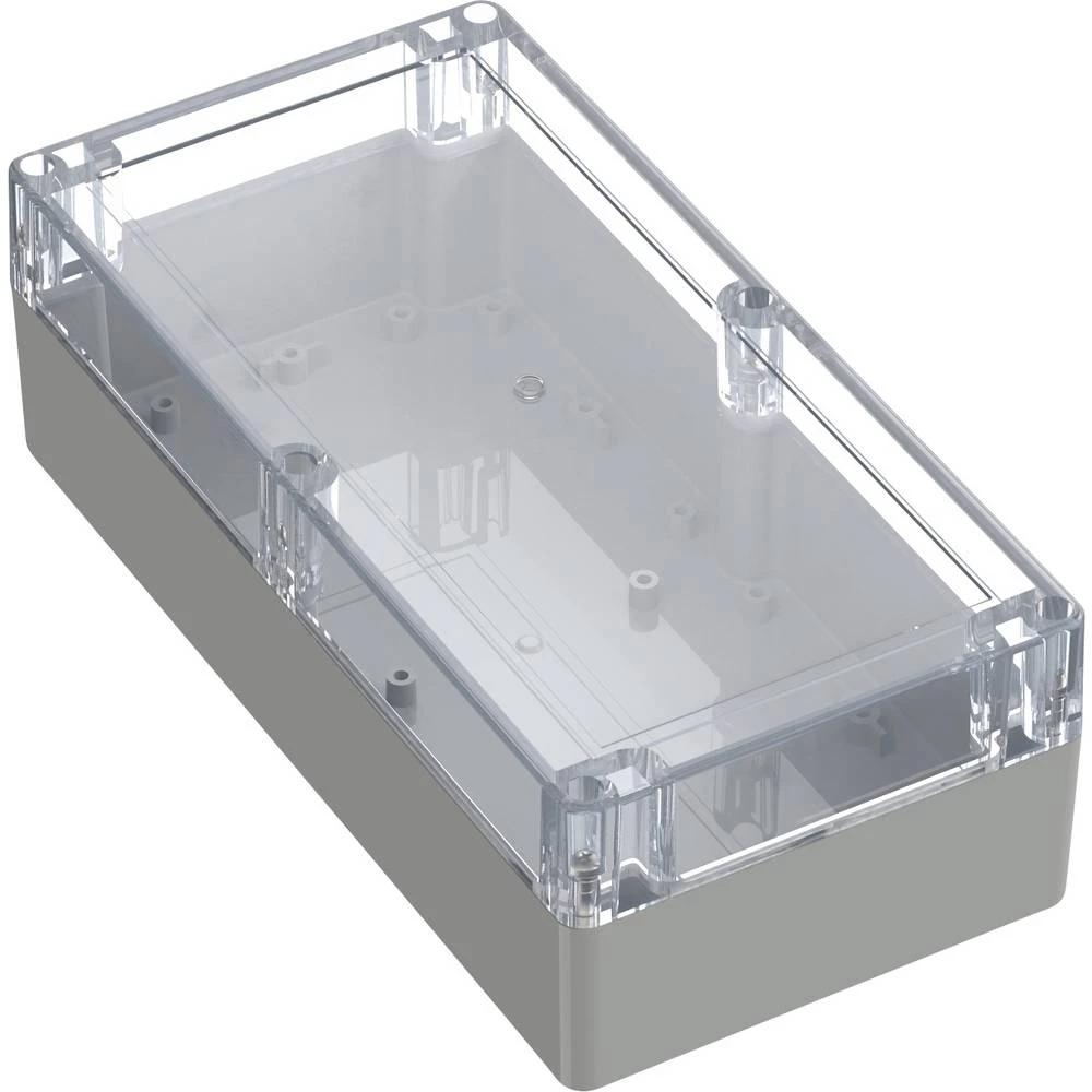 TRU COMPONENTS 6U07241208437 TC-13865180 industrijsko kućište 240.2 x 120.1 x 75.1 ABS-PC svijetlosiva, prozirna 1 kom. slika