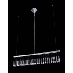 LeuchtenDirekt Ida 15037-17 LED viseća svjetiljka 12 W toplo bijela krom boja<