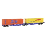 Mehano 90663 H0 kontejnerski vagon Sggmrss&#39,90 DHL/ZIH CBR-a