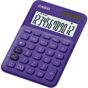 Stolni kalkulator Casio MS-20UC Ljubičasta Zaslon (broj mjesta): 12 solarno napajanje, baterijski pogon (Š x V x d) 105 x 23 x 1 slika