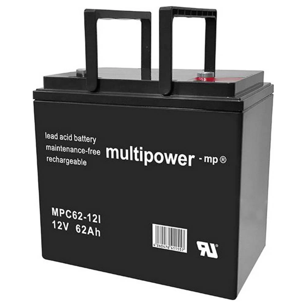 multipower MPC62-12I 136091 olovni akumulator 12 V 62 Ah olovno-koprenasti (Š x V x D) 226 x 214 x 135 mm M6 vijčani pri slika