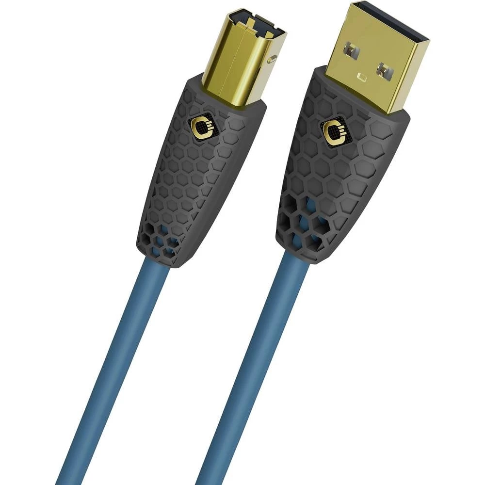 Oehlbach USB kabel USB-B utikač, USB-A utikač 3 m petrol-plava dvostruko zaštićen, pozlaćeni kontakti D1C9571 slika