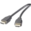 SpeaKa Professional HDMI Priključni kabl 3.00 m SP-8821980 Audio Return Channel, pozlaćen kontakt Crna [1x HDMI utikač - 1 x HDMI utikač] slika