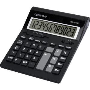 Stolni kalkulator Olympia LCD 612 SD Crna Zaslon (broj mjesta): 12 baterijski pogon (Š x V x d) 212 x 42 x 162 mm slika