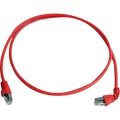 LAN (RJ45) Mreža Priključni kabel CAT 6A S/FTP 5.00 m Crvena Vatrostalan, Bez halogena Telegärtner slika