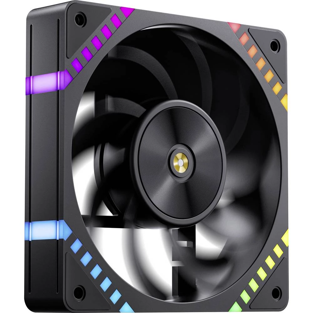 Jonsbo HF2-120 ventilator za PC kućište crna (Š x V x D) 120 x 25 x 120 mm uklj. LED rasvjeta slika
