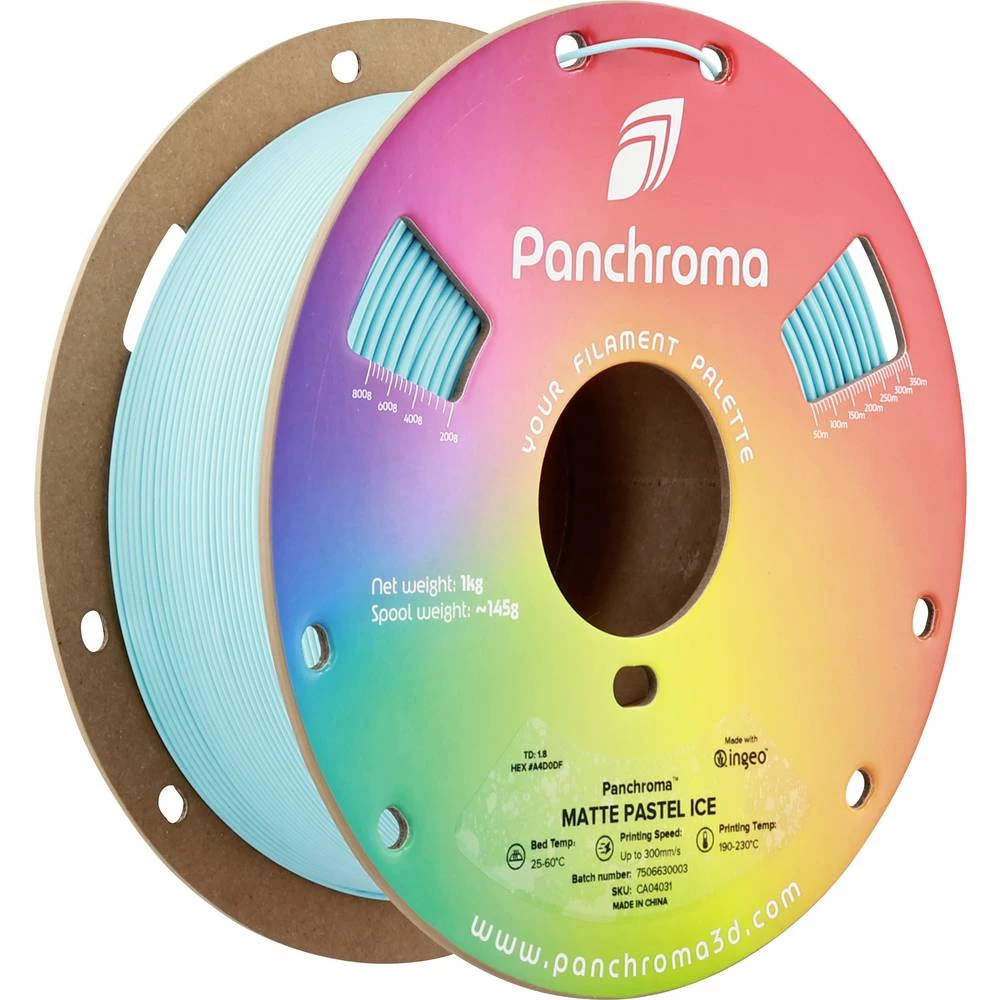 Polymaker CA04031 Panchroma™ Matte 3D pisač filament PLA mat, manji sadržaj plastike 1.75 mm 1000 g pastelni led, plava slika
