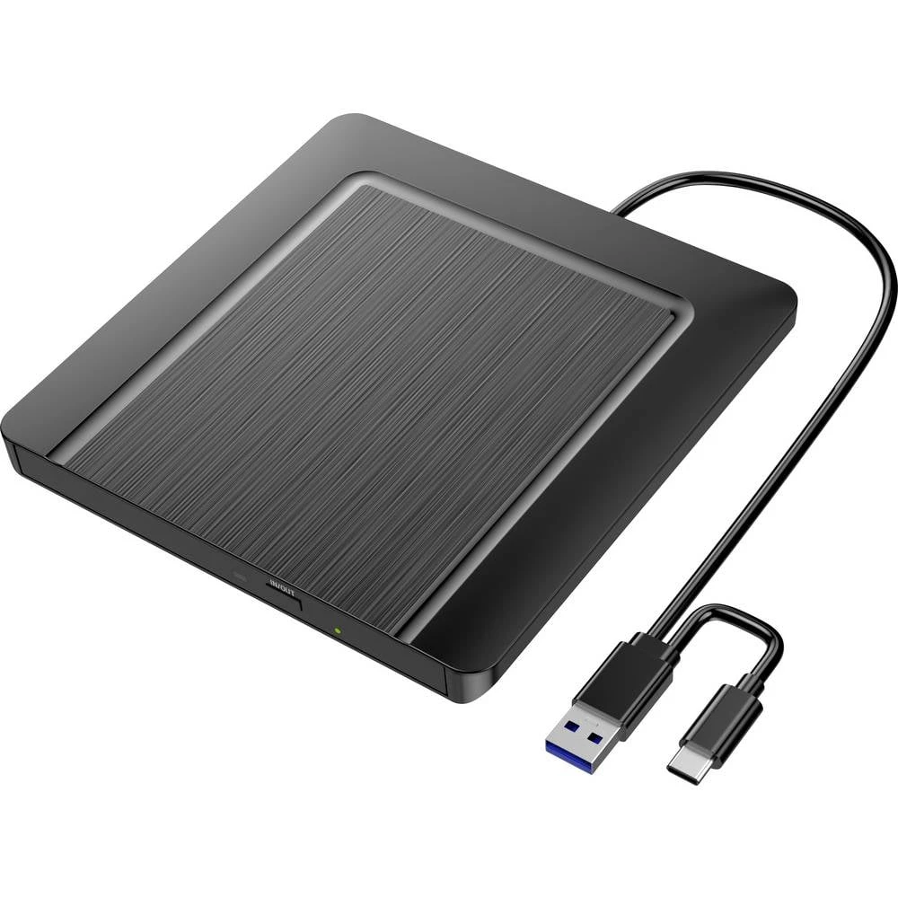 Xlyne DVD vanjski snimač USB a, USB-C®, USB 2.0 crna slika