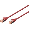 Digitus DK-1644-050/R RJ45 mrežni kabel, Patch kabel cat 6 S/FTP 5.00 m crvena bez halogena, upleteni parovi, sa zaštitom za nosić, vatrostalan 1 St. slika