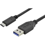 ednet USB 2.0 Priključni kabel 1 m Crna Okrugli, utikač primjenjiv s obje strane, dvostruko zaštićen