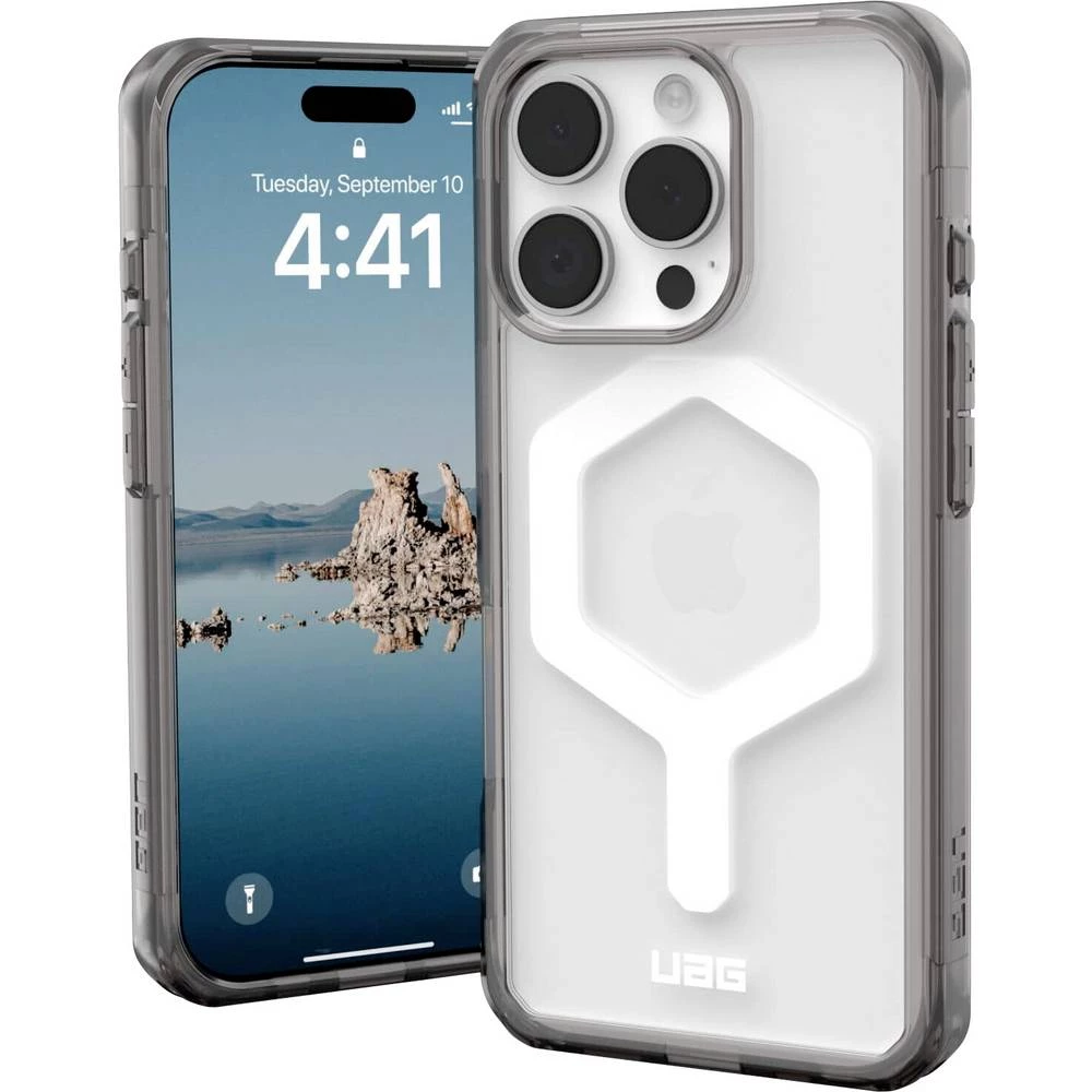 Urban Armor Gear Plyo stražnji poklopac za mobilni telefon Apple iPhone 16 Pro siva, prozirna induktivno punjenje, MagSa slika