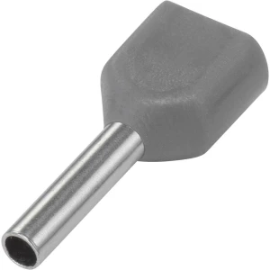 Dvostruka kabelska stopica 1 x 2.50 mm² x 10 mm Izolirani dio Siva TRU COMPONENTS 1091314 100 ST slika