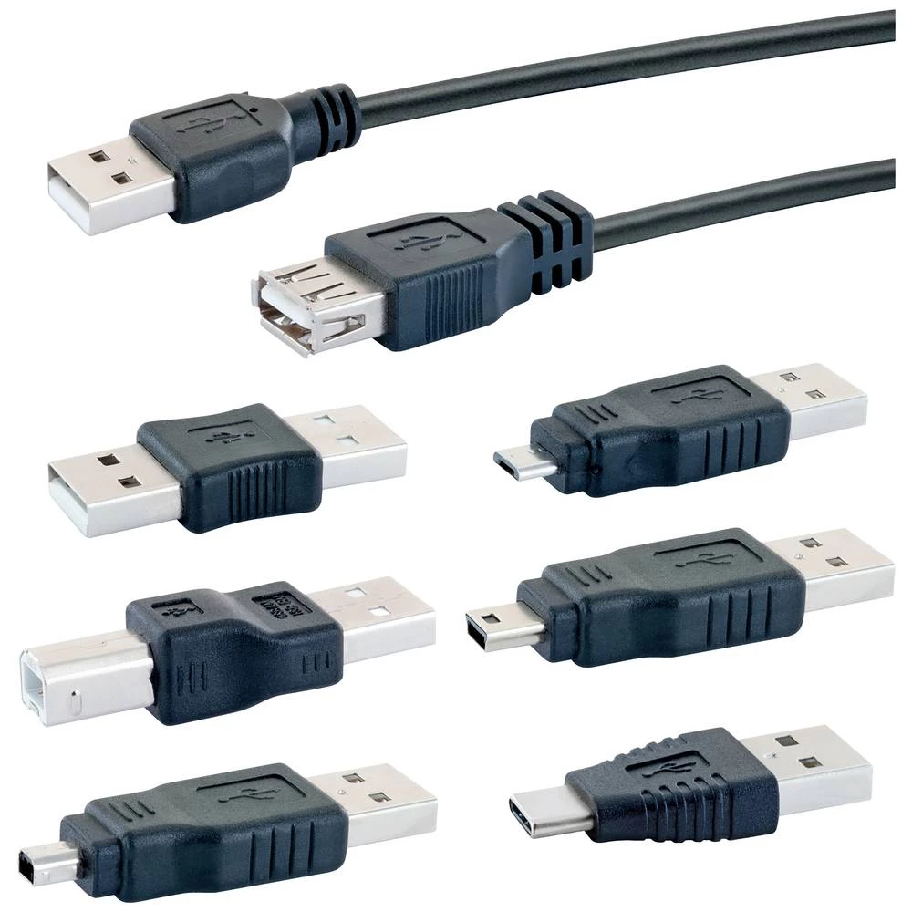 Schwaiger USB 2.0 produžetak [1x muški konektor USB 2.0 tipa A - 1x ženski konektor USB 2.0 tipa A] CAUSET 531 1.5 m slika
