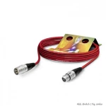 Hicon SGHN-0300-RT XLR priključni kabel [1x XLR utičnica 3-polna - 1x XLR utikač 3-polni] 3.00 m crvena