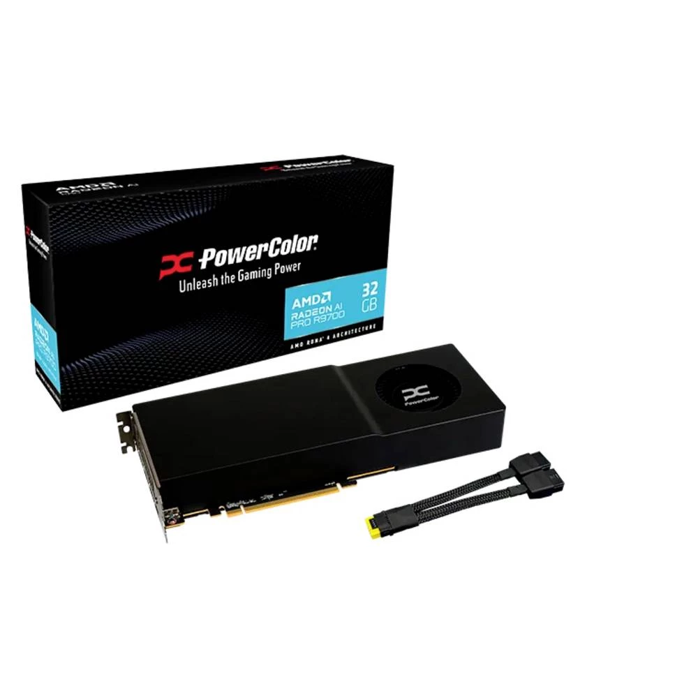 Powercolor grafička kartica AMD Radeon AI Pro R9700 AMD Radeon™ AI PRO R9700 PowerColor 32 GB GDDR6-VRAM PCIe x16 Displa slika