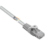 Basetech RJ45 BT-2268240 mrežni kabeli, patch kabeli cat 5e U/UTP 25.00 cm siva sa zaštitom za nosić