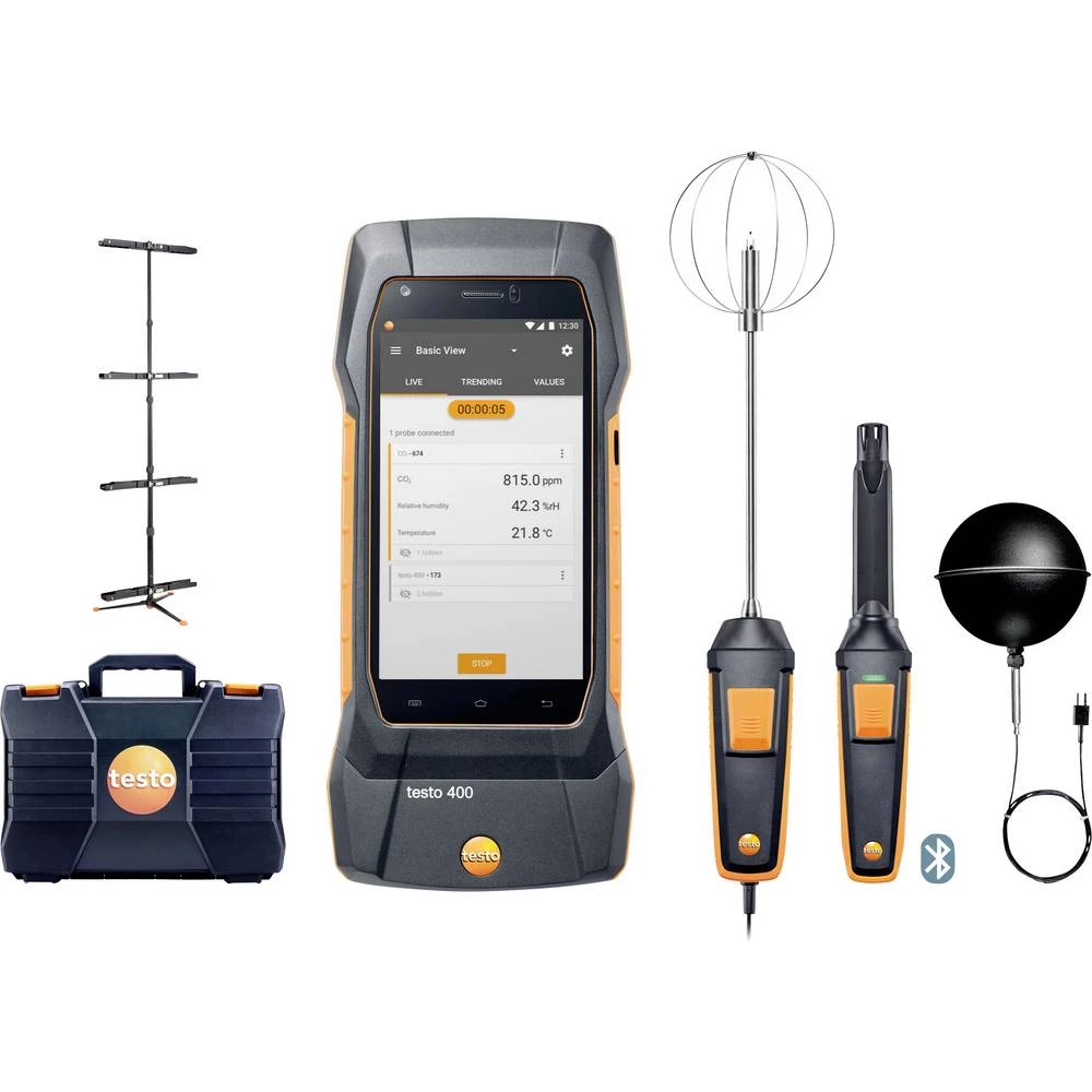 testo Behaglichkeits-Set mit Stativ komplet tehnike za mjerenje okoliša temperatura, pritisak -40, 0 - 150, 200 °C, hPa slika
