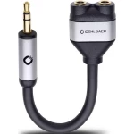 Oehlbach i-Connect J-AD Utičnica Audio Y-adapter [1x 3,5 mm banana utikač - 2x Priključna doza za 3,5 mm banana utikač] Crna