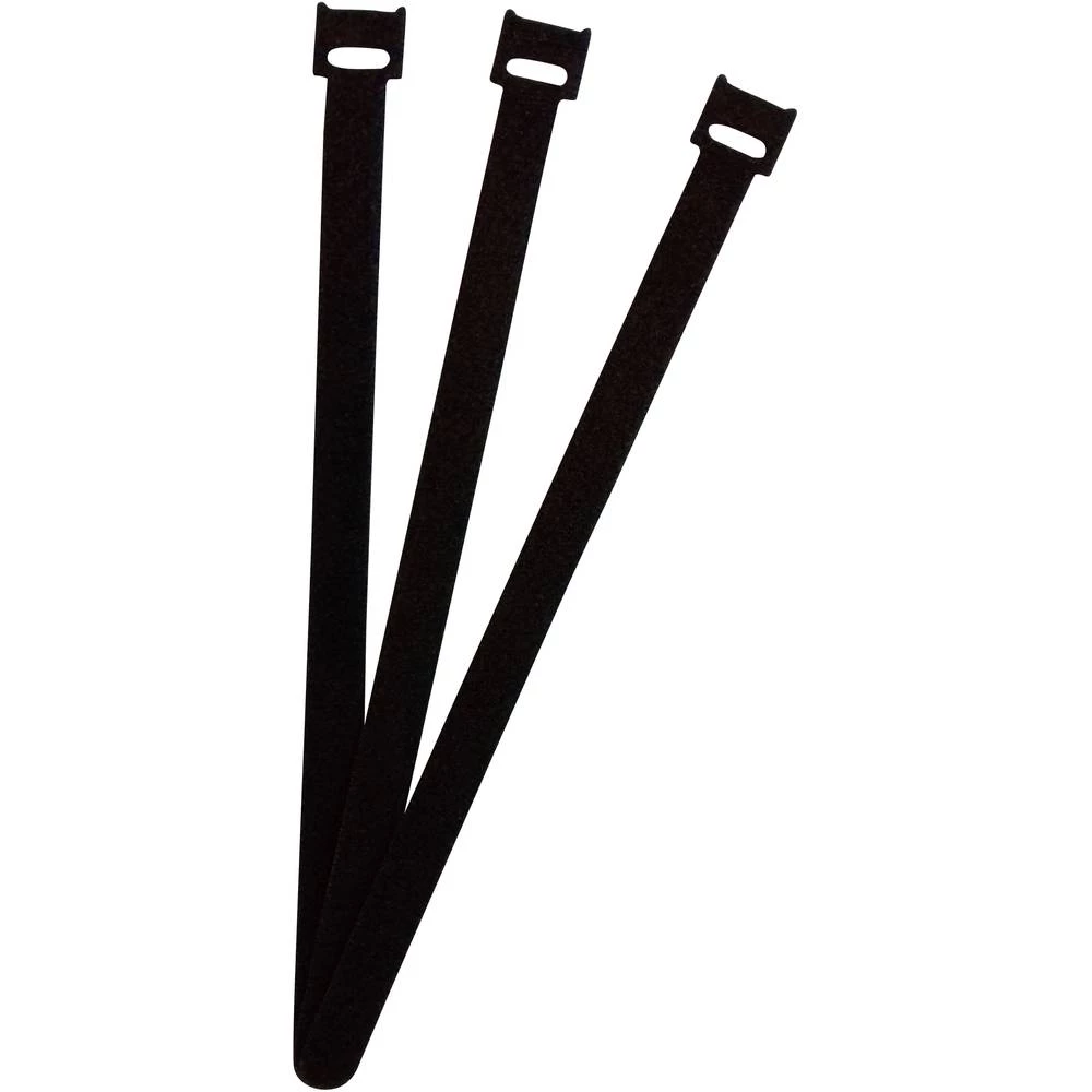 FASTECH® prianjajuća kabelska vezica za povezivanje grip i mekana vunena tkanina (D x Š) 250 mm x 13 mm crna 100 kom. slika