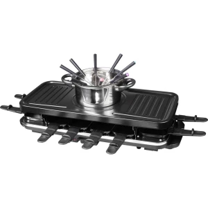 Silva Homeline PK-RF 120 raclette bezstupanjski regulator temperature, zaštita od pregrijavanja, 8 posuda, 8 vilica za fondue, premaz protiv lijepljenja crna slika