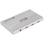 CLUB3D certificirani Thunderbolt™4 prijenosni 5-u-1 čvorište s pametnim napajanjem club3D CSV-1580 USB-C® (3.2 gen. 2) čvorište s više priključaka srebrna