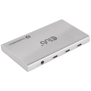CLUB3D certificirani Thunderbolt™4 prijenosni 5-u-1 čvorište s pametnim napajanjem club3D CSV-1580 USB-C® (3.2 gen. 2) čvorište s više priključaka srebrna slika