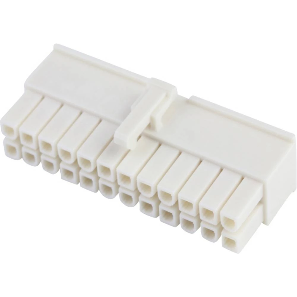 Molex 39012245 Mini-Fit Jr. Receptacle Housing, Dual Row, 24 Circuits, UL 94V-0, Natural slika