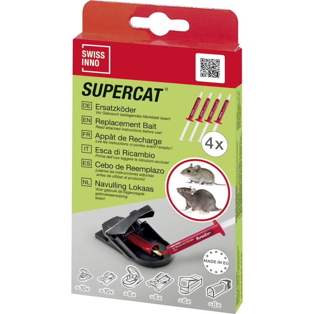 Swissinno 1 042 001K Ersatz-Köderspritze SuperCat 4er zamjenski mamci Pogodno za marku (otjerivač životinja) Swissinno s slika