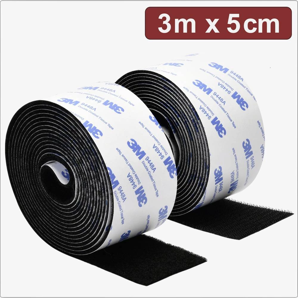 Quadrios 24CA322 prianjajuća traka za lijepljenje grip i mekana vunena tkanina (D x Š) 3 m x 5 cm crna 3 m