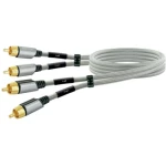Schwaiger cinch audio priključni kabel [2x muški cinch konektor - 2x muški cinch konektor] 1 m space siva pozlaćeni kontakti