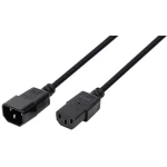 LogiLink struja priključni kabel [1x ženski konektor iec c14 - 1x ženski konektor iec c13, 10 a] 1.80 m crna