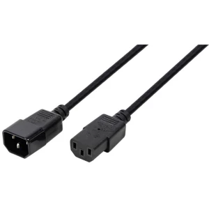 LogiLink struja priključni kabel [1x ženski konektor iec c14 - 1x ženski konektor iec c13, 10 a] 1.80 m crna slika