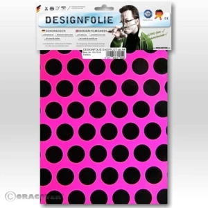 Dizajnerska folija Oracover Easyplot Fun 1 90-014-071-B (D x Š) 300 mm x 208 cm Neonsko-ružičasto-crna (fluorescentna) slika