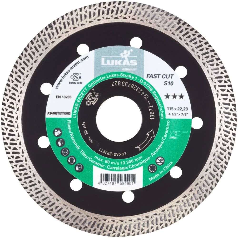 LUKAS-ERZETT A344091251110013 DiamantFAST CUT S10 125 dijamantna rezna ploča 1 kom. slika