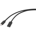 Renkforce USB kabel USB 3.2 gen.2 (USB 3.1 gen.2) USB-C® utikač, USB-C® utičnica 2.00 m crna PVC obloga RF-4755222 slika