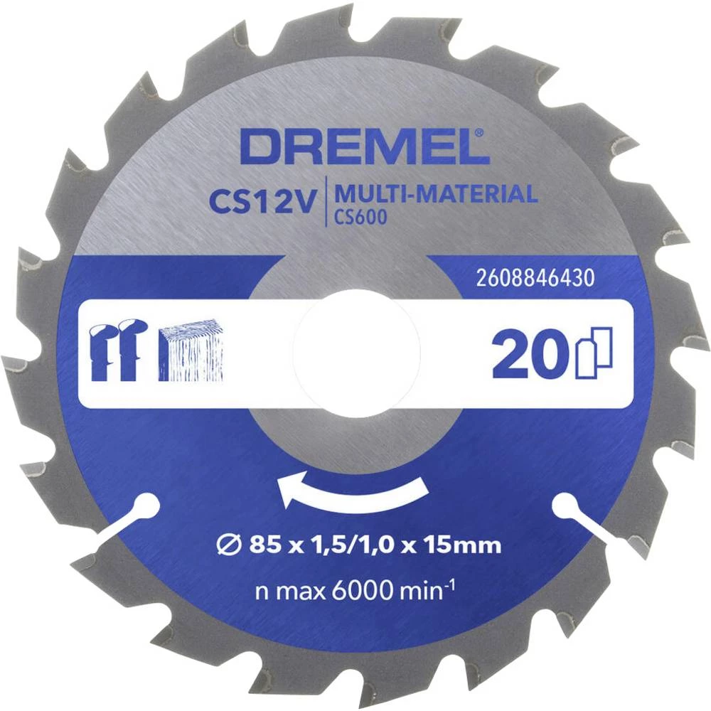 Dremel DREMEL Multi Material Kreissägeblatt 85mm CS600 2608846430​ list kružne pile 1 kom. slika