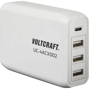 VOLTCRAFT UC-4ACX002 VC-11744745 USB punjač utičnica Izlazna struja maks. 3400 mA 4 x USB, USB-C® utičnica (power delive slika