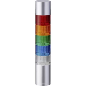 Signalni toranj LED Patlite LR6-502WJBU-RYGBC 5-bojno, Crvena, Žuta, Zelena, Plava boja, Prozirna 5-bojno, Crvena, Žuta, Zelena, slika