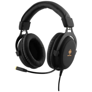 Deltaco Gaming GAM-030 igraće naglavne slušalice sa mikrofonom 2x 3,5 utičnica (mikrofon/slušalice), USB sa vrpcom preko ušiju crna stereo slika
