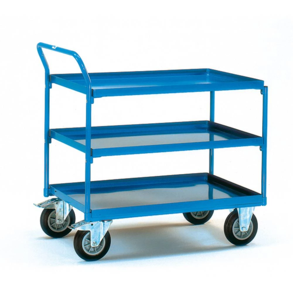 Fetra Hauptartikel 4930 kolica s policama čelik obložen s prahom Opterećenje (maks.): 400 kg briljantno-plava (RAL 5007) slika