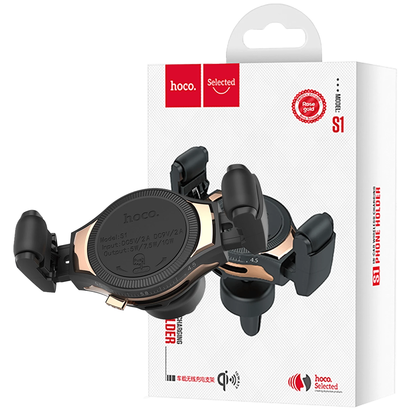 Auto punjač, bežični, za smartphone, USB, 5 V / 10 W slika